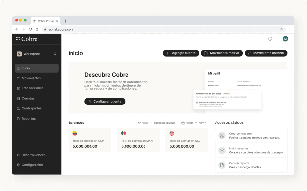 Cobre portal version 3.0